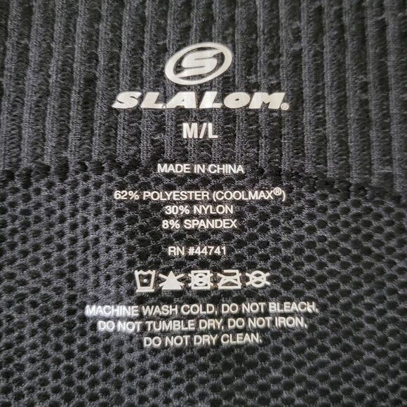 Slalom Women's Black Performance Long Sleeve Crewneck Pullover Top - Picture 2 of 11